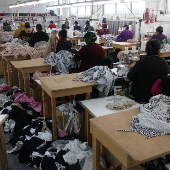 Picture of workers at Leicester factory