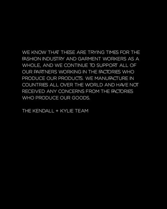 Kendall and Kylie Jenner's clothing company denies it works with supplier who hasn't been paying workers