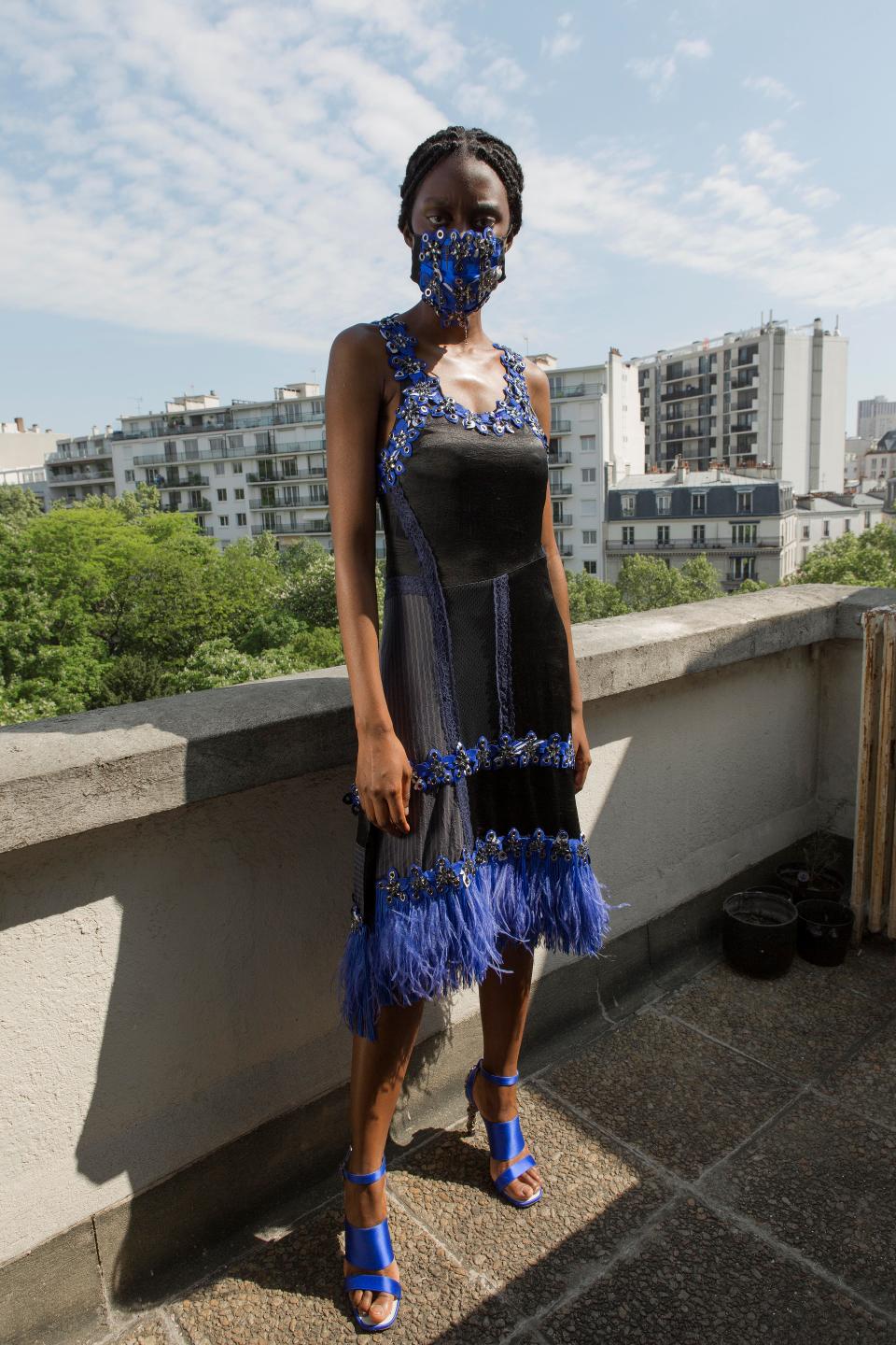 One of the latest Koché's dress created during lockdown