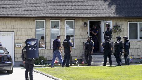 The Suffolk County Police raided a house in