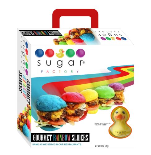 sugar factory, sugar factory express, rainbow sliders, kids happy boxes