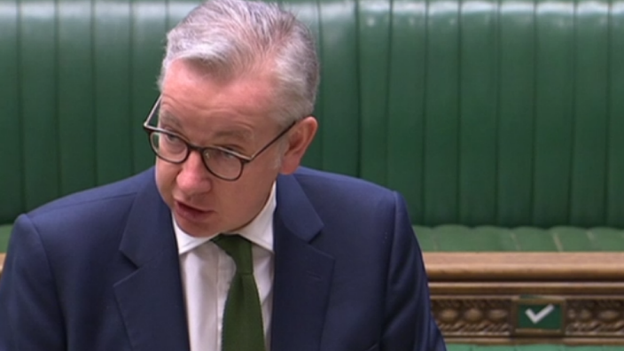 Michael Gove made his statement to the Commons on Monday