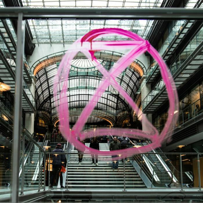 BlackRock's Paris office after it was barricaded by climate activists in February
