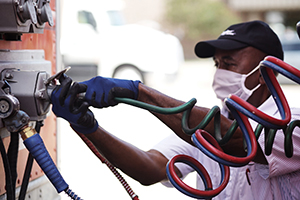 Driver in PPE