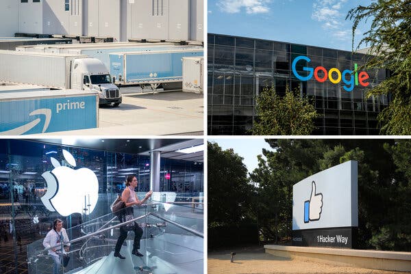 The chief executives of Amazon, Apple, Facebook and Google will testify before Congress at 1 p.m on Wednesday.