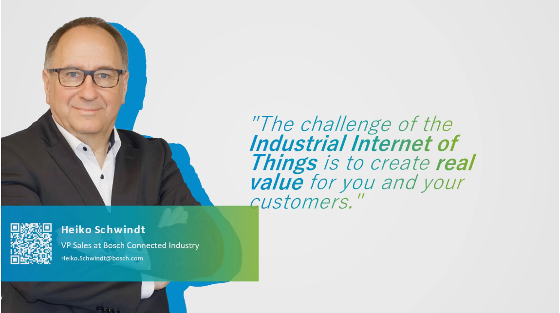 Heiko Schwindt, vice president, Sales, Bosch Connected Industry.