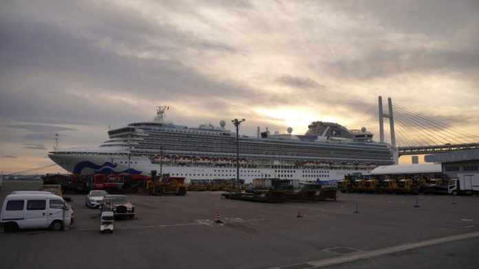 Japan Finds 39 New Cases of Virus on Cruise Ship Quarantined in Yokohama The Diamond Princess cruise ship, operated by Carnival Corp., sits docked in Yokohama, Japan, on Wednesday, Feb. 12, 2020. Photographer: Toru Hanai/Bloomberg