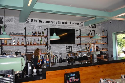 Libations on the inside of the Brownstone