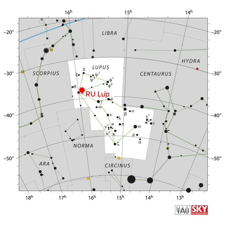 RU Lup Star Chart