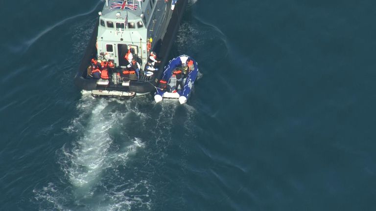 Border Force cutters rescued migrants from small dinghys