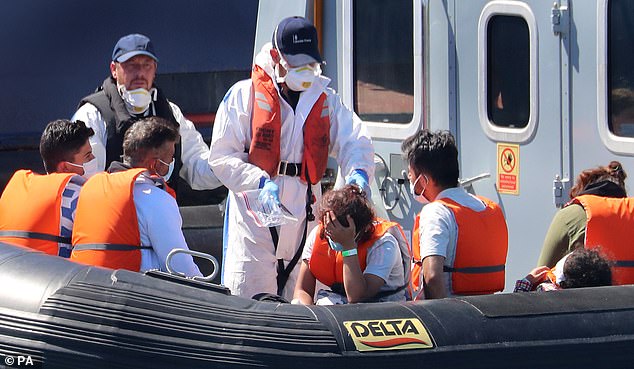 Among Friday's illegal arrivals there was a group of 12 men in their 20s, who were on a small vessel that was intercepted by Border Force officers