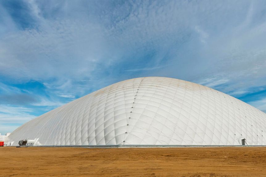A large air dome structure.