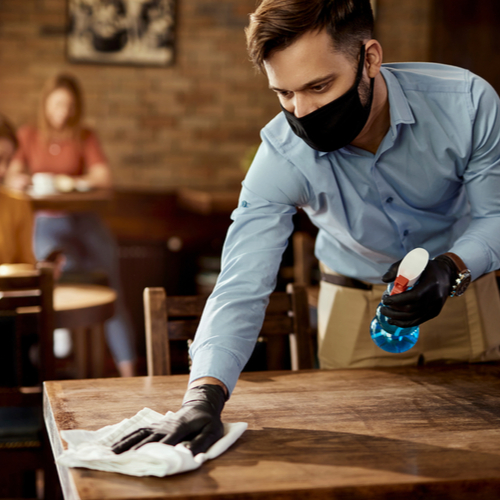 waiter with mask