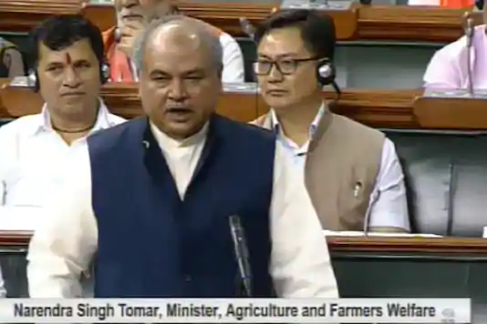 Union Agriculture Minister Narendra Singh Tomar. (Image: Twitter/@loksabhatv) Union Agriculture Minister Narendra Singh Tomar. (Image: Twitter/@loksabhatv)