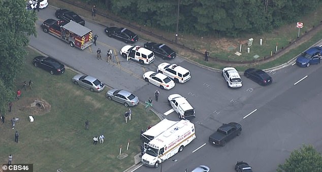 Police in Gwinnett County, Georgia, are looking for a gunman in connection to a shooting that took place this afternoon at a warehouse in Suwanee
