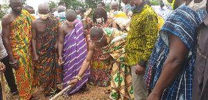 MP for the area together with chiefs and residents break grounds for the construction