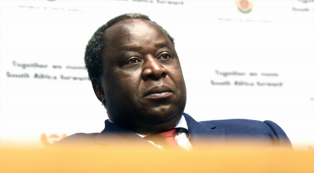 Finance minister Tito Mboweni at the press conference before he delivered his 2019 budget speech (Gallo Images, Brenton Geach)