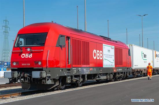 A freight train with