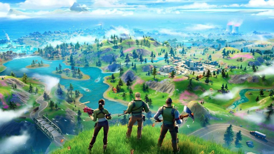 Three Players looking down the battle field