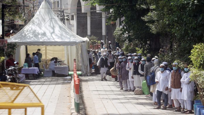 File image of Tablighi Jamaat attendees being moved out of the Nizamuddin Markaz mosque in New Delhi | Photo: ANI File image of Tablighi Jamaat attendees being moved out of the Nizamuddin Markaz mosque in New Delhi | Photo: ANI