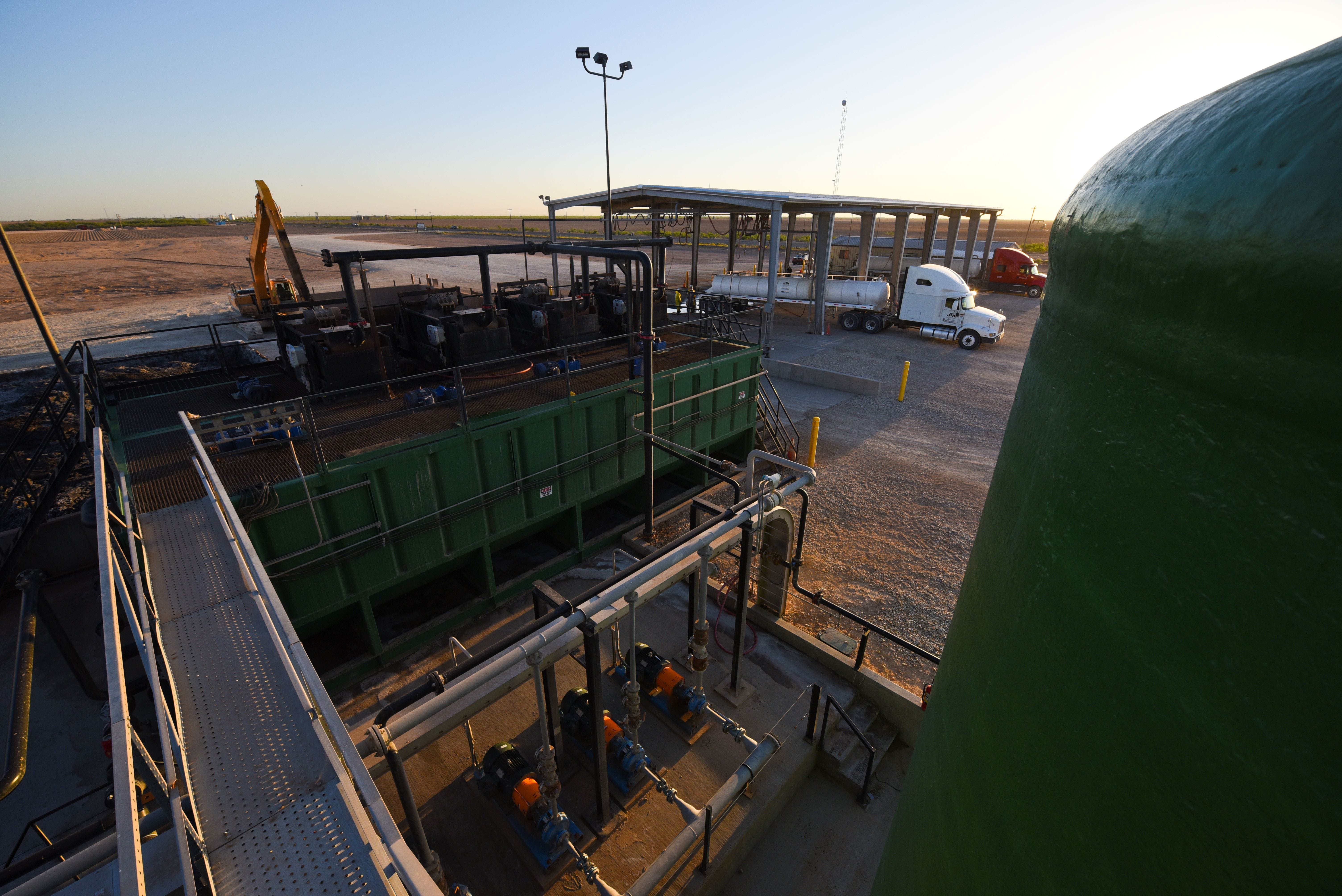 A slurry injection facility owned by Milestone Environmental Services in Midland, Texas