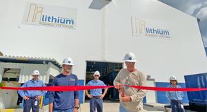 Plant Manager Bruce Seitz cutting the ribbon at the LiSTR Plant in El Dorado, Arkansas