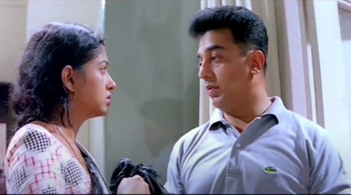 Gautami and Kamal Haasan in 'Kuruthipunal'.
