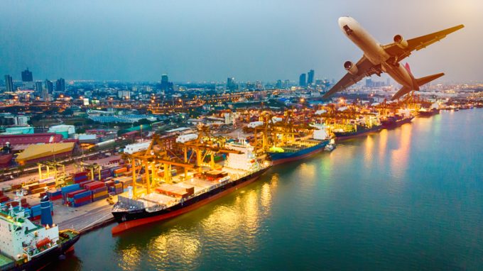 aircraft and ship