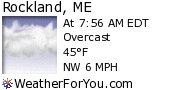 Latest Rockland, Maine, weather