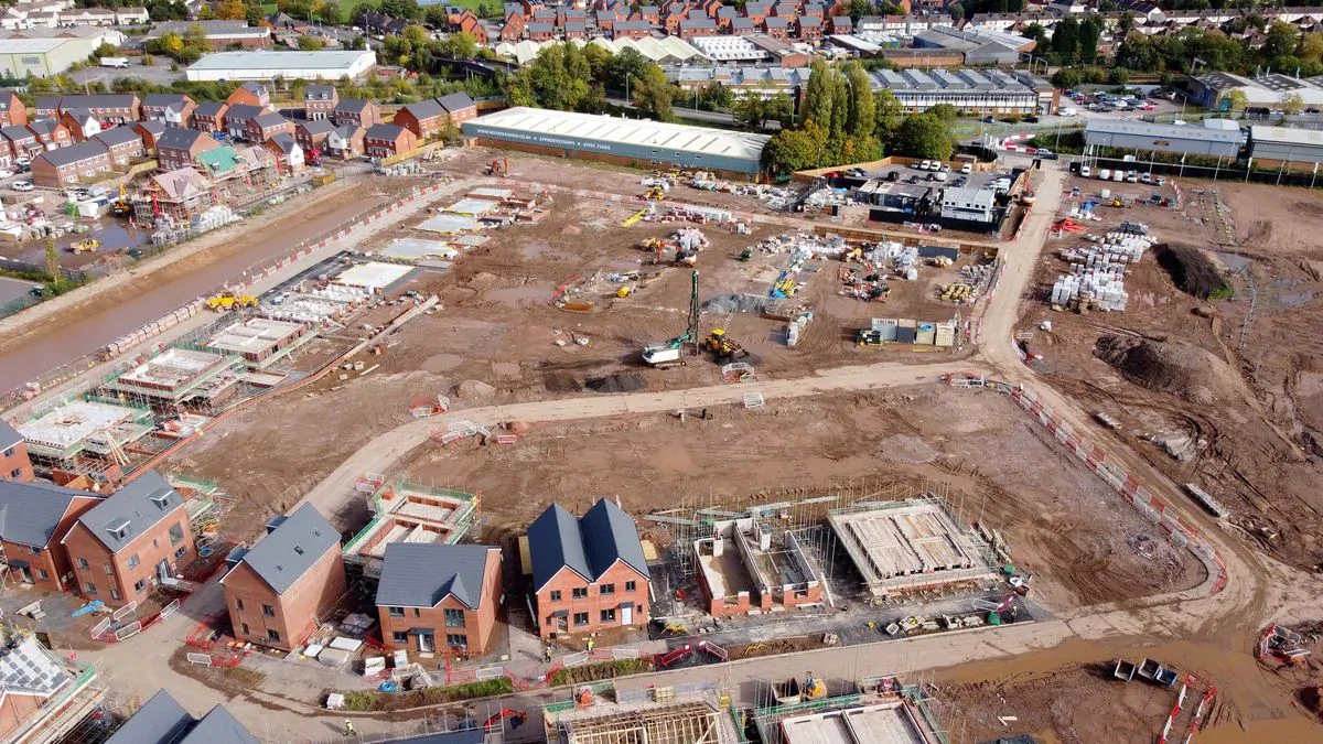 Work continues on building houses on the site of the former Goodyear factory in Wolverhampton