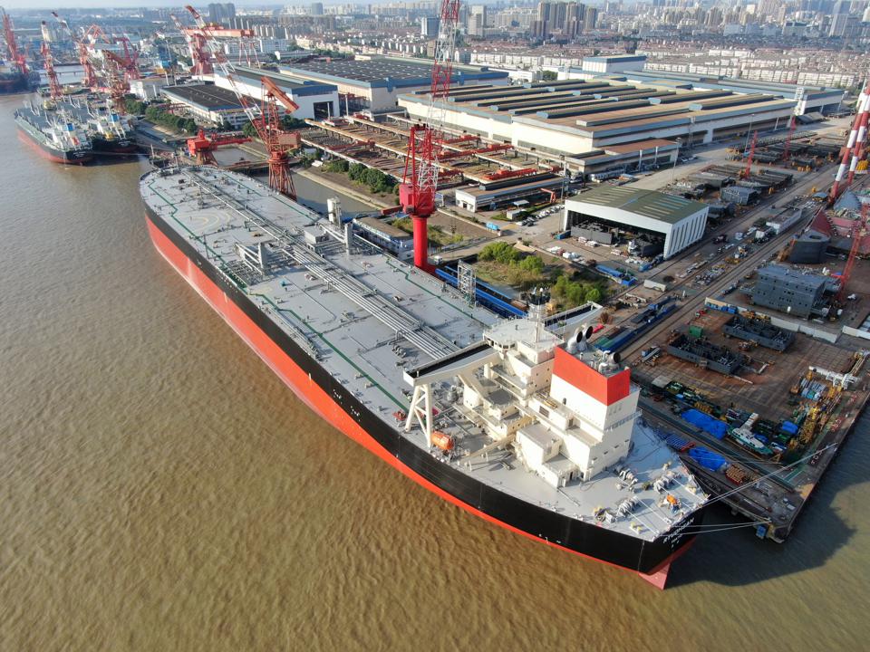 Oil Tanker Under Construction In Nantong