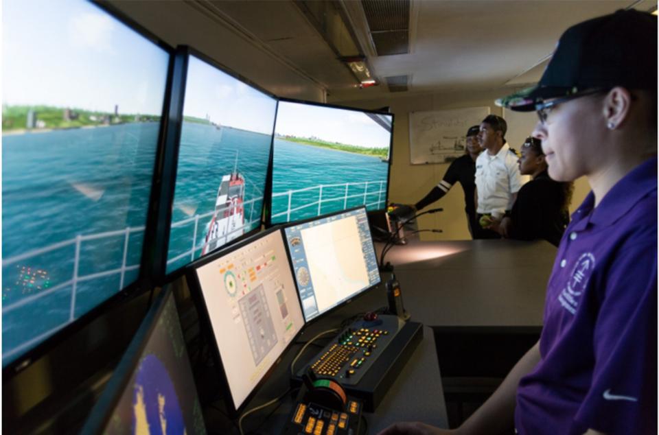 The Organization of Black Maritime Graduates was formed for minority cadets by Black Merchant Mariners and Maritime Professionals. Seen here on training ship. 
