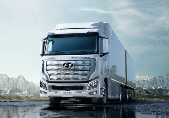 hydrogen fuel cell powered truck