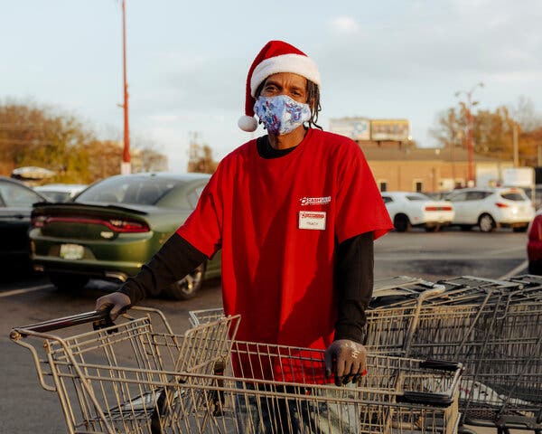 Tennessee has reported the country’s most cases per 100,000 people on average over the last seven days. Gov. Bill Lee has refused to enforce a mask mandate, but an employee at a Memphis grocery store wears a mask as he hauls shopping carts.