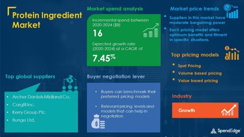 SpendEdge has announced the release of its Global Protein Ingredient Market Procurement Intelligence Report (Graphic: Business Wire)