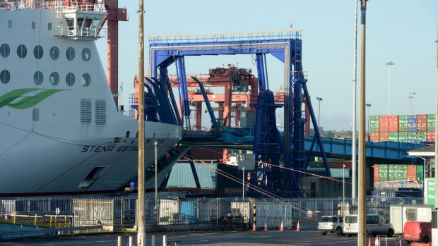 Dublin Port on the first day of post-Brexit trading arrangements. Photograph: Alan Betson/The Irish Times