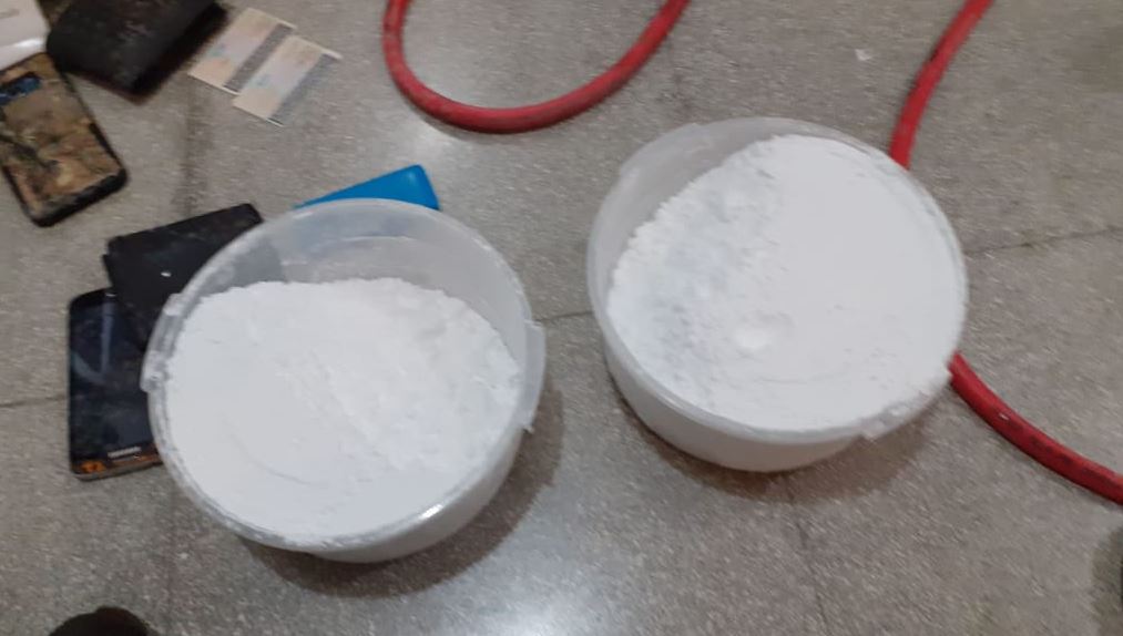 Seized ingredients used for manufacturing Captagon pills.