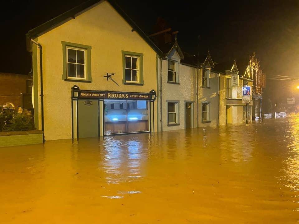 People were evacuated from their homes in North Wales last night