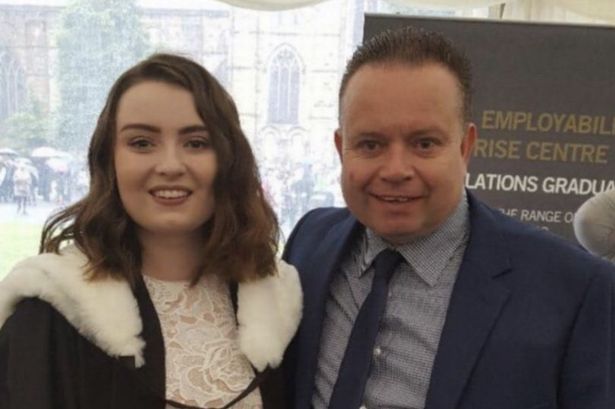 Hannah Brady with her dad Shaun, who died at the age of 55 after contracting coronavirus