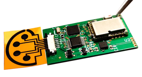1. With the exception of the sensor array, the unit uses standard electronic components and fabrication techniques, and includes an integral Bluetooth module.