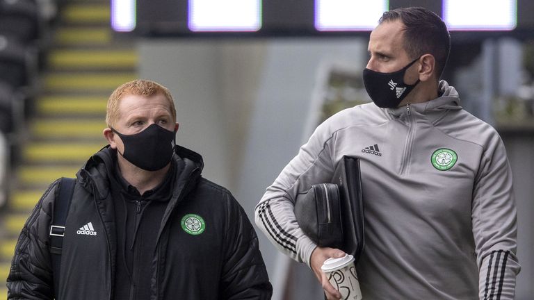 Manager Neil Lennon and assistant manager John Kennedy 
