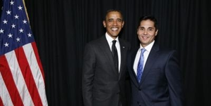 Edmond DeFrank with United States President Barack Obama