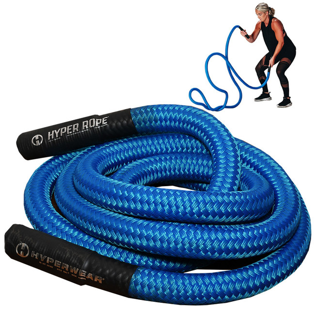 Hyperwear Hyper Rope® flexible metal core short unanchored battle rope Hyperwear Hyper Rope® flexible metal core short unanchored battle rope
