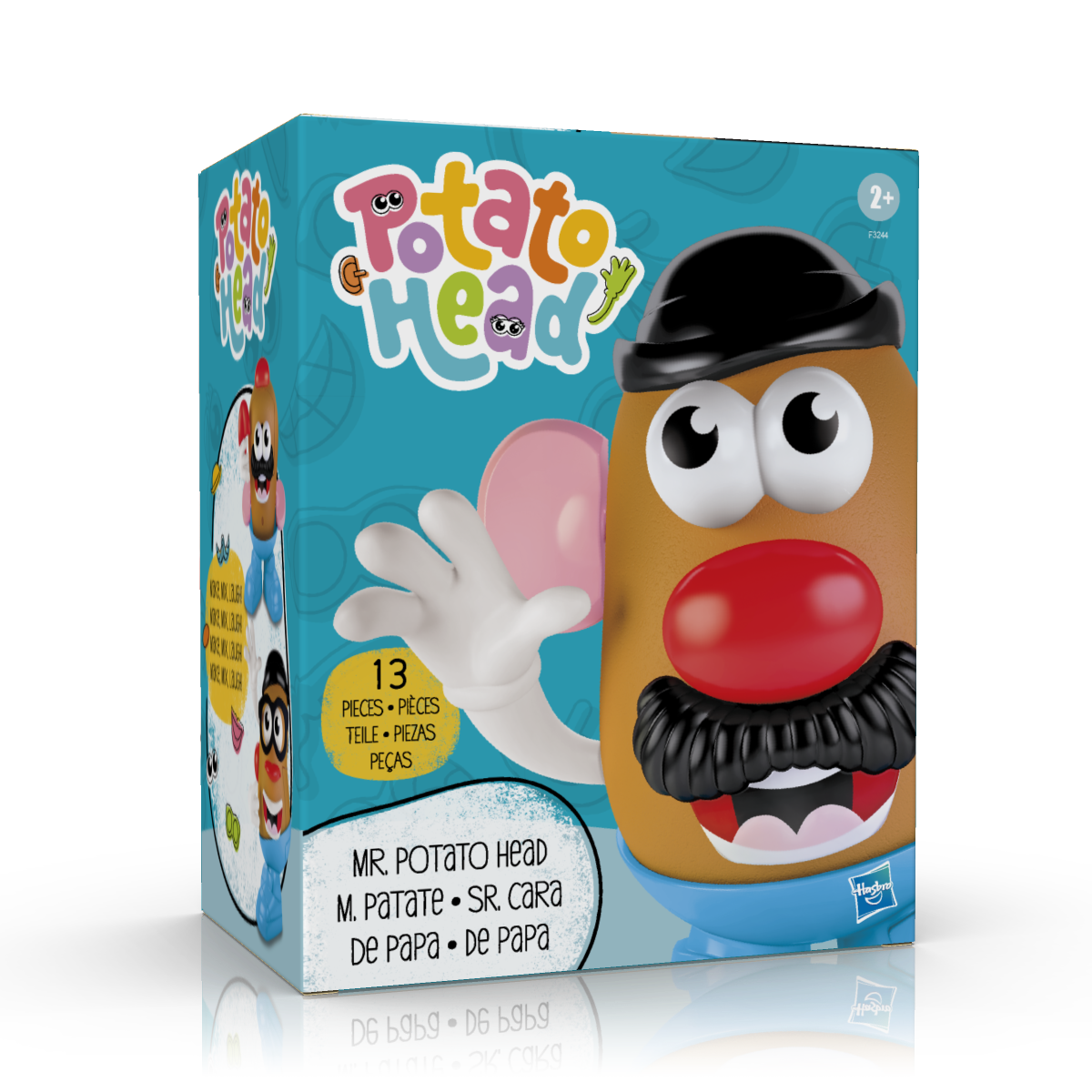 Artwork of the new Potato Head box, featuring Mr. Potato Head.