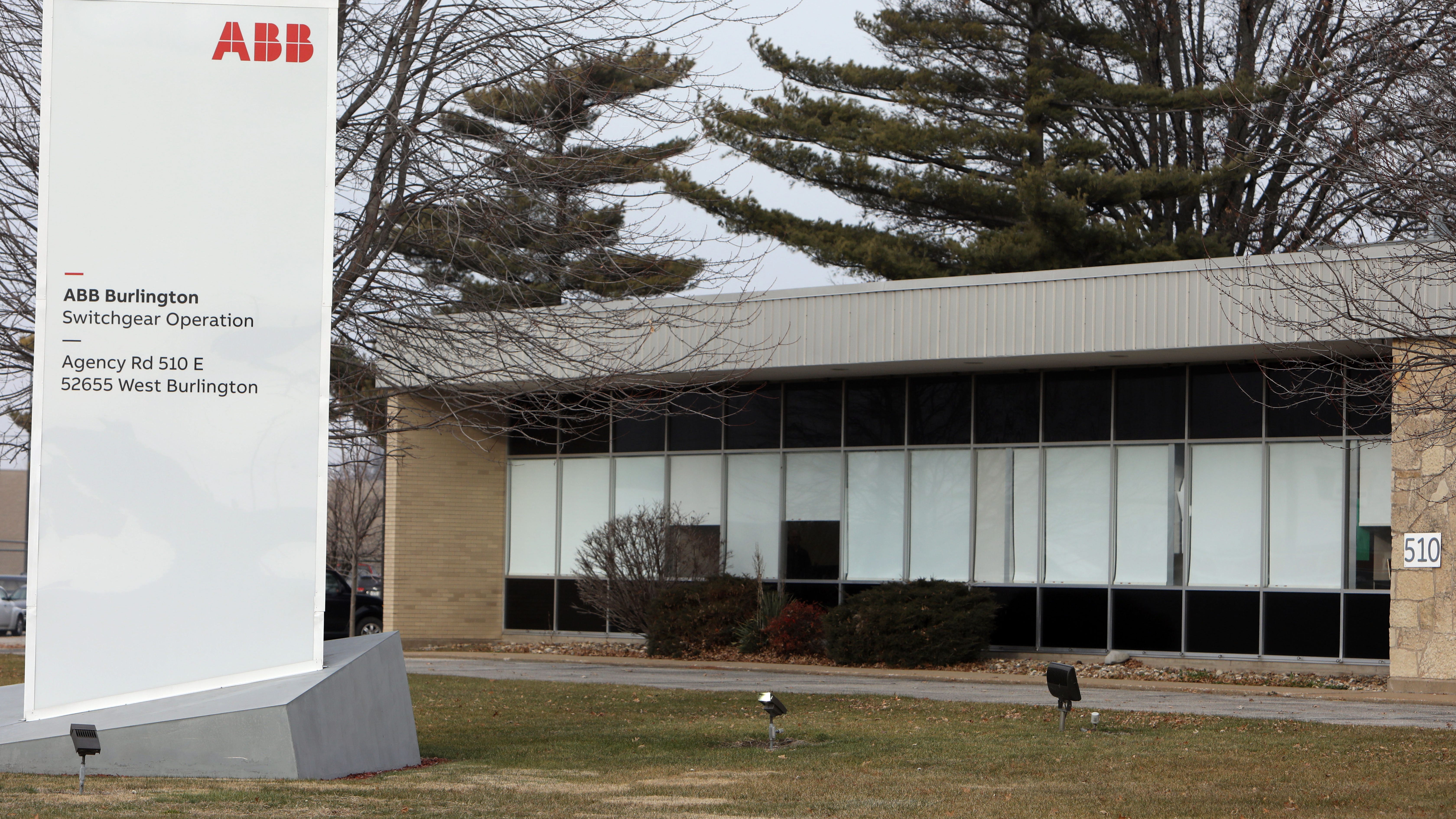 ABB Friday Dec. 18, 2020 in West Burlington. ABB announced in a letter to Mayor Hans Trousil dated Feb. 15 that they would begin laying off employees on April 16.