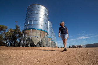 Christine Plant at her farm in Manangatang. 