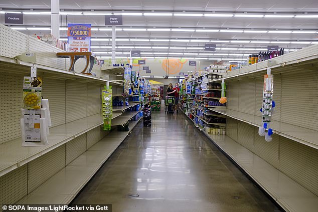 Supermarkets have begun stockpiling food to protect their profits as supply chain costs rise, consumer spending rises and inflation rises to its highest level in 13 years.Empty shelves in Savemart as shoppers spent more than this time last year and ran out of shelves