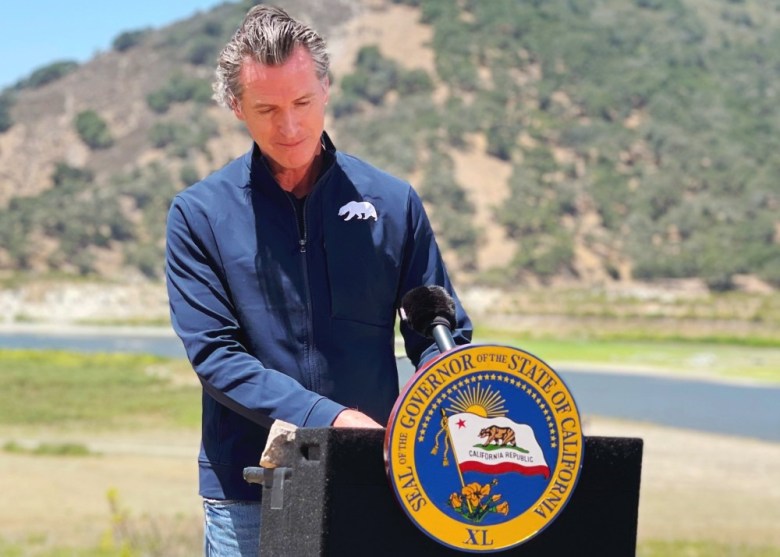 Gov. Gavin Newsom at Lopez Lake