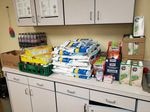 Typical food given to those seeking support at Agape House in Hermiston, Ore., Nov. 12, 2021. The charity is facing difficulties in acquiring some crucial things such as Campbell’s Soup, due to supply chain delays.