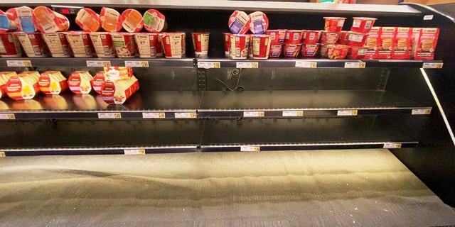 Shoppers in a Washington, D.C., suburb reacted to surging grocery prices amid supply chain bottlenecks and rising inflation.
